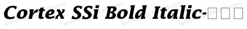 Cortex SSi Bold Italic字体转换